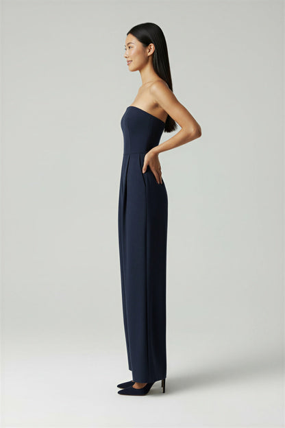 Luxurious Satin Evening Jumpsuit