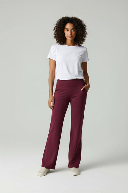 Comfortable Women's Athletic Wide Leg Pants - Luxivelle