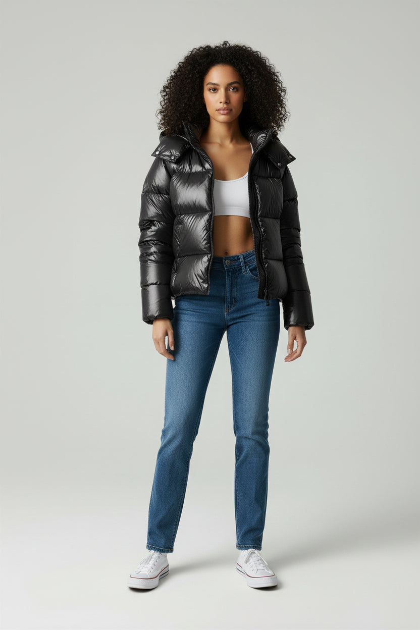 Carla | Warm Fuzzy Down Jacket - Luxivelle