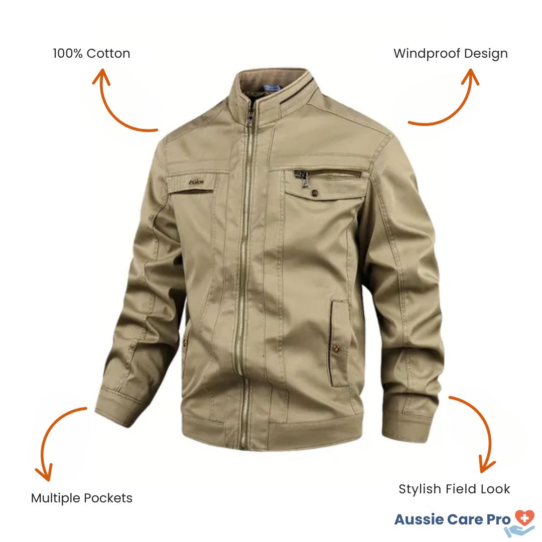 Relaxed Fit Men's Cotton Outdoor Jacket