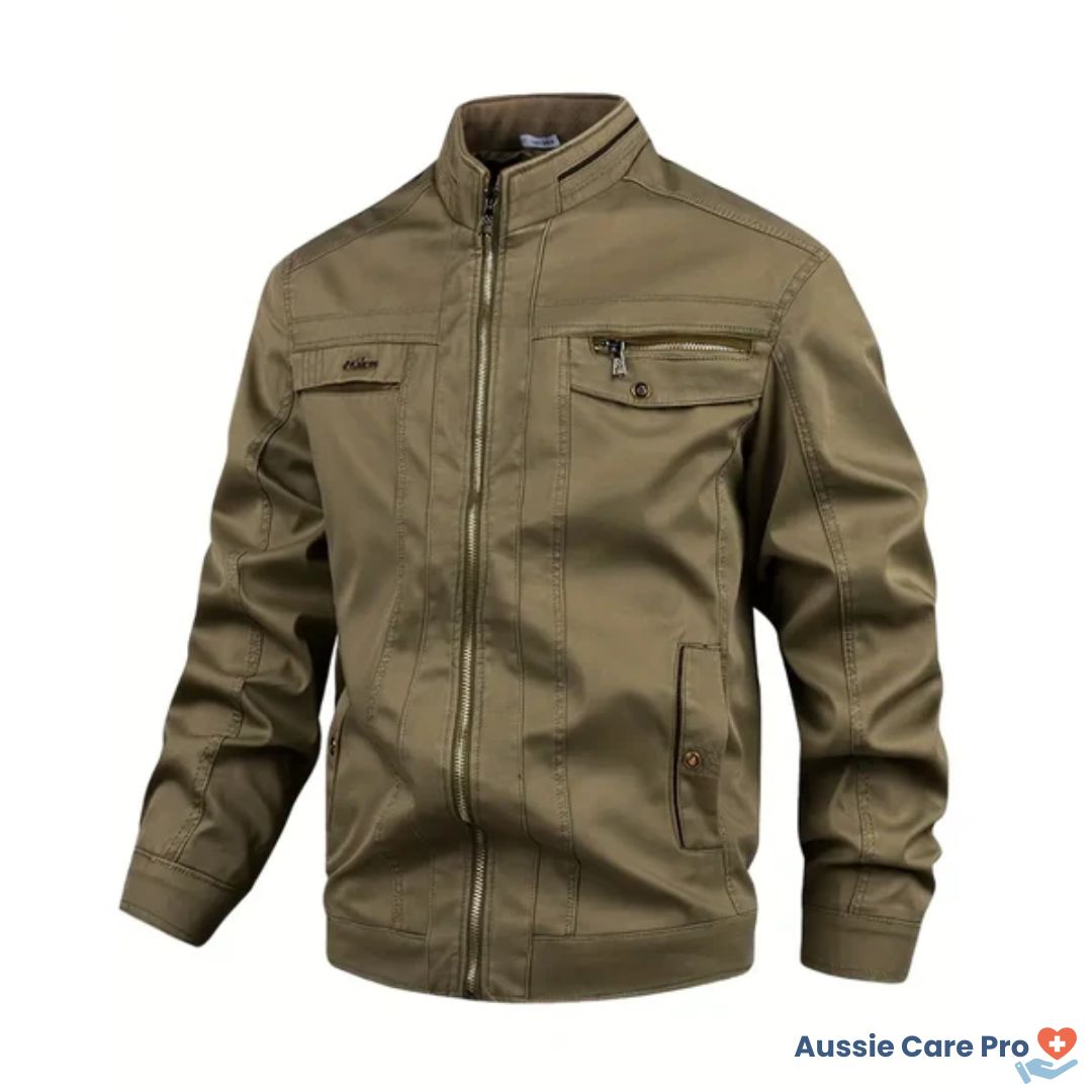 Relaxed Fit Men's Cotton Outdoor Jacket - Luxivelle