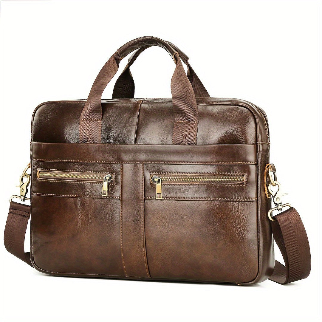 Authentic Leather Mens Crossbody Bag – Adjustable Strap