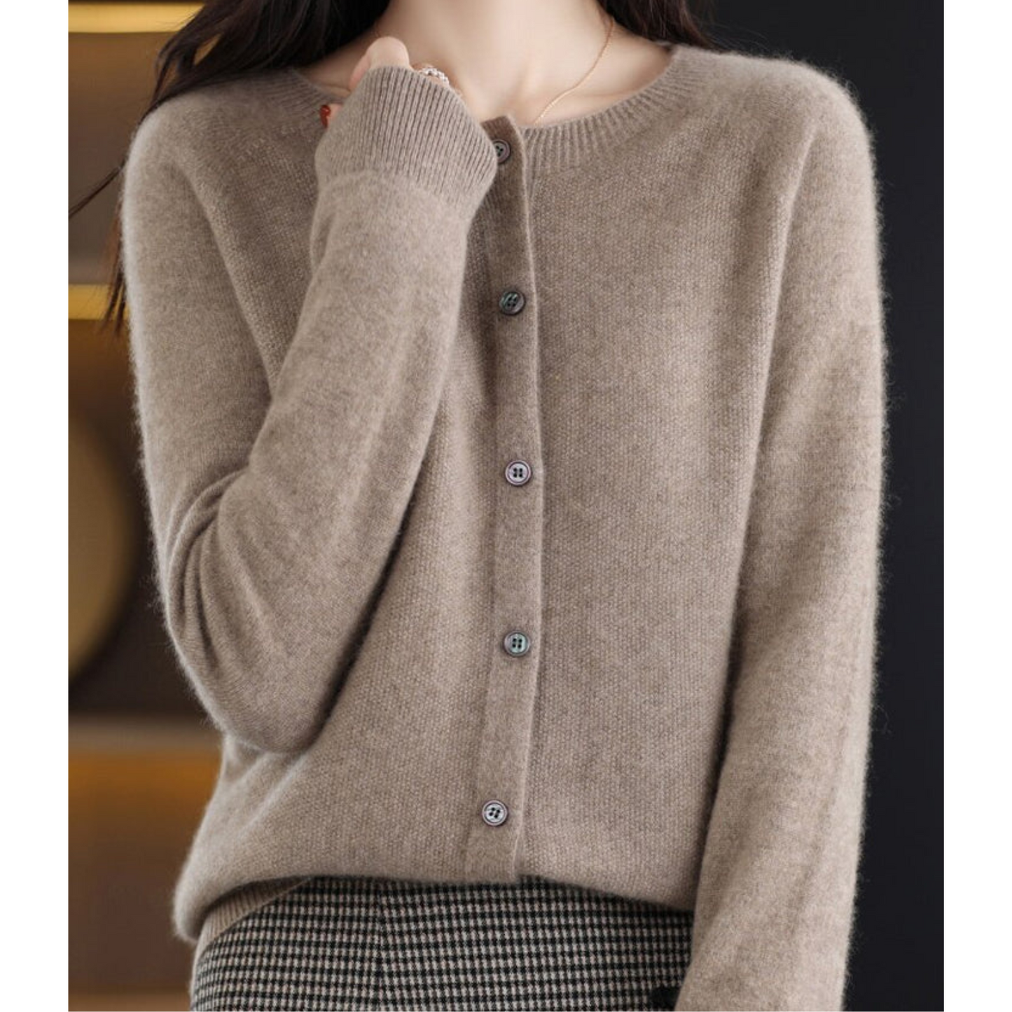 Warm Floral Crew Neck Sweater