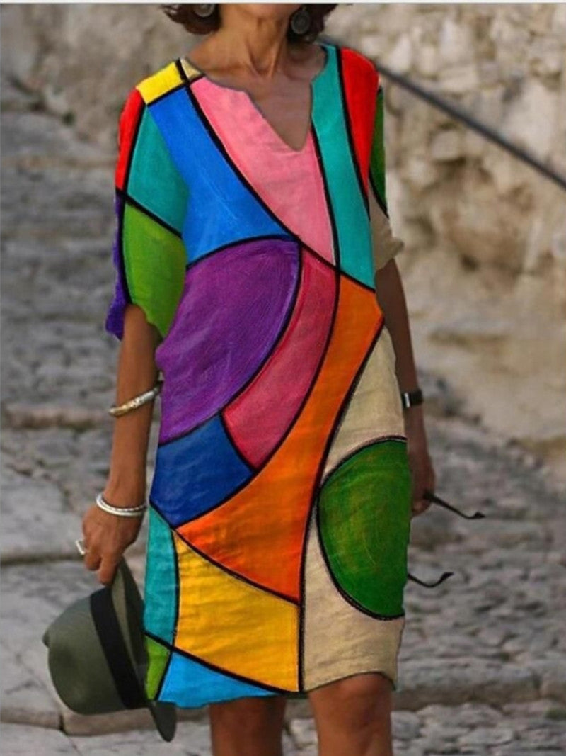 Pretty Flower Pattern Dress