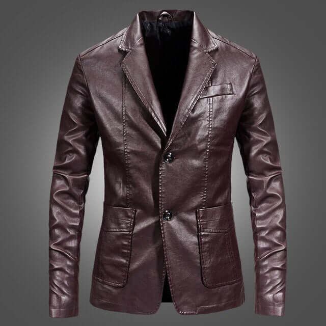 Stylish Men's Fitted Leather Jacket