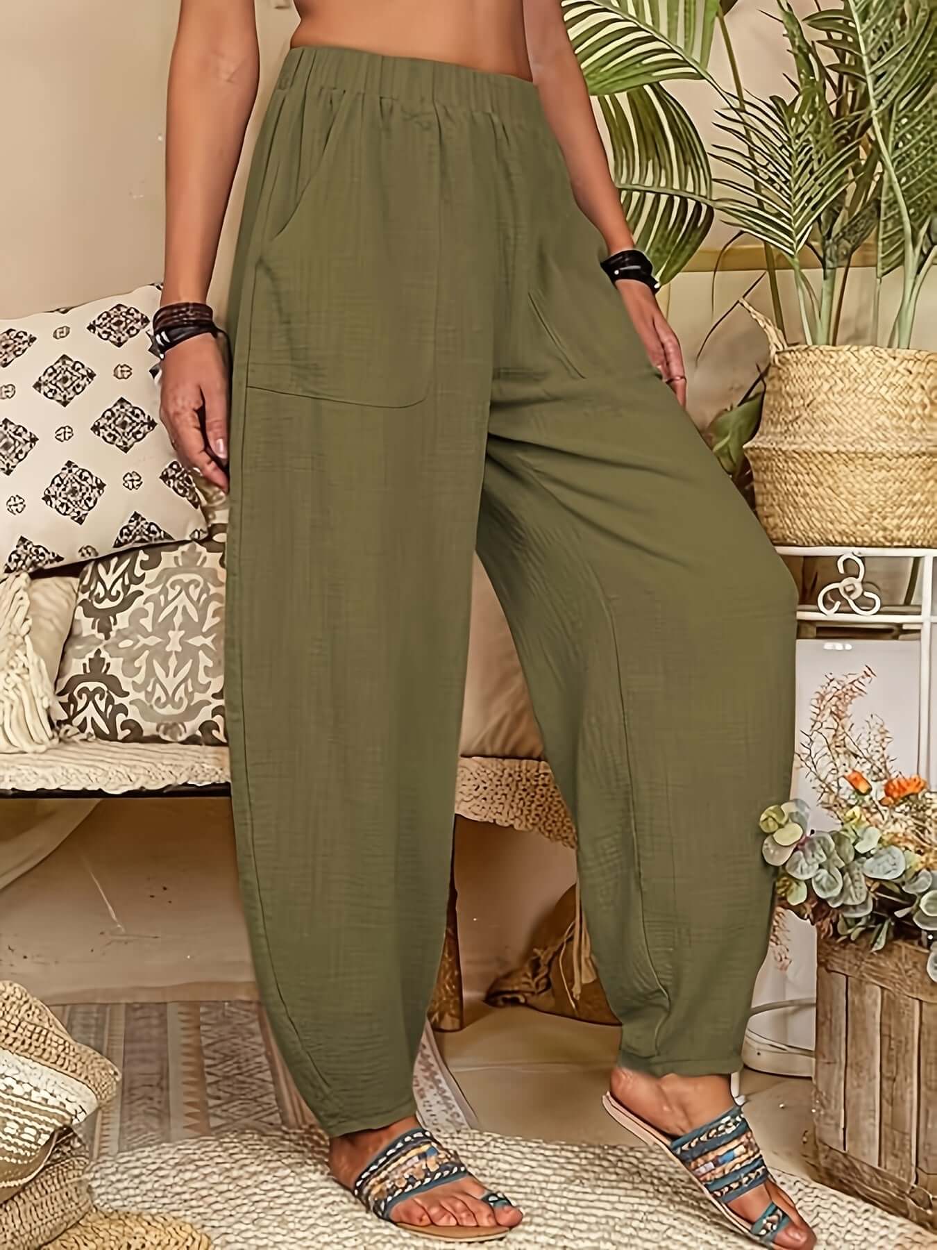 Comfortable Women's Linen Pants with Pockets