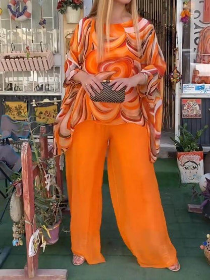 Ladies Elegant 2 Piece Chiffon Outfit