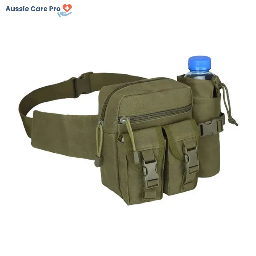 Waterproof Hiking Hip Pack with Water Bottle Holder
