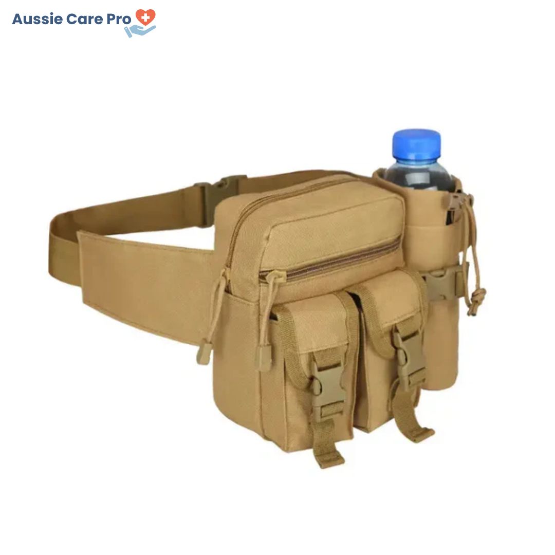 Waterproof Hiking Hip Pack with Water Bottle Holder