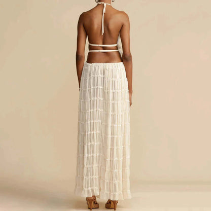 Ladies Summer Tube Top and Skirt Outfit