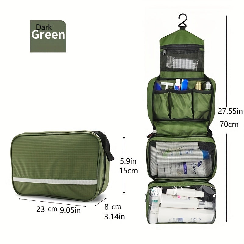 Portable Travel Toiletry Bag – Space Saving Bathroom Organizer
