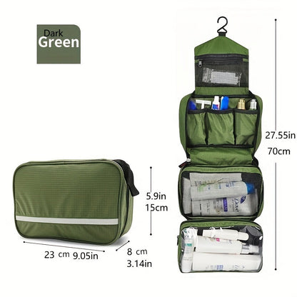 Portable Travel Toiletry Bag – Space Saving Bathroom Organizer