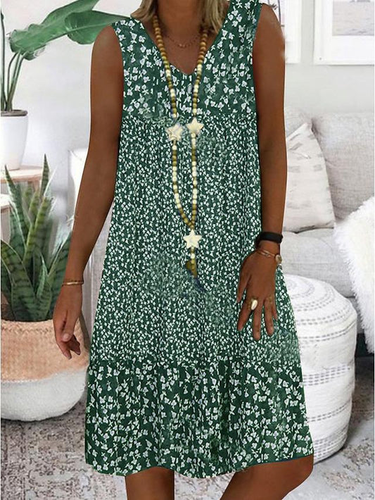 Summer Floral Off Shoulder Dress - Luxivelle