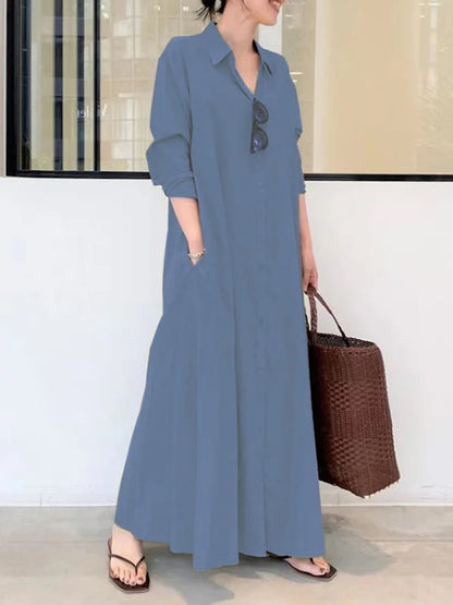 Ladies Classic Collared Shift Dress