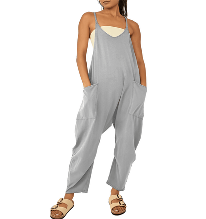 Summer Shorts Jumpsuit for Women with Pockets