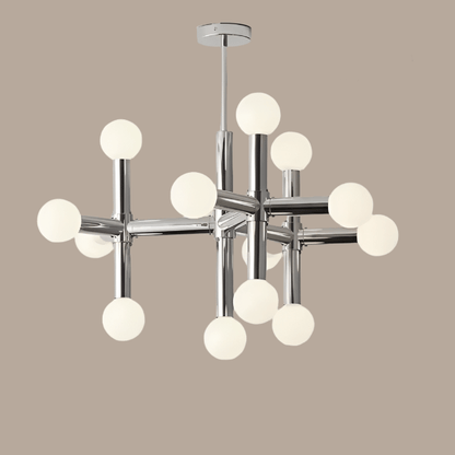 Luxury Chrome Crystal Pendant Light, 80cm Diameter