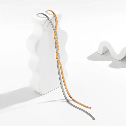 Stylish Snake Chain Adjustable Long Necklace