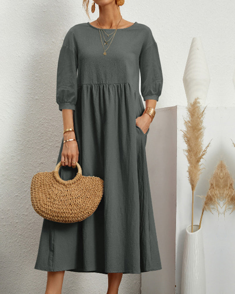 Loose Fit Bell Sleeve Dress