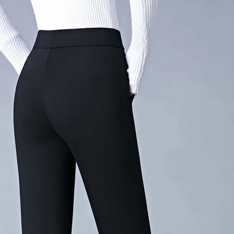 Comfortable High Waisted Straight Leg Women's Pants