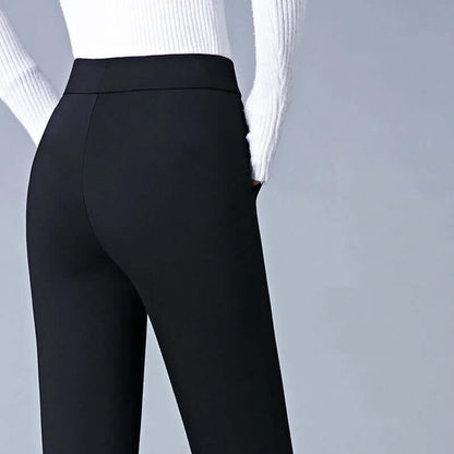 Comfortable High Waisted Straight Leg Women's Pants