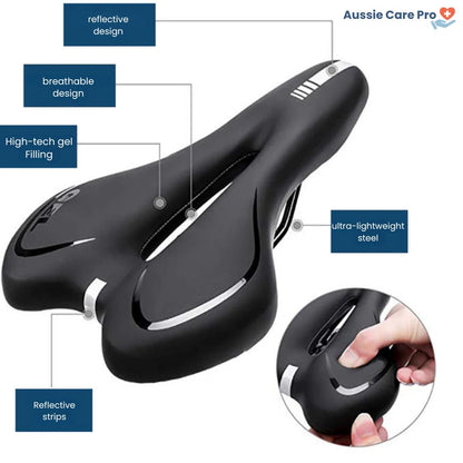 Soft Gel Bicycle Seat with Reflective Cover