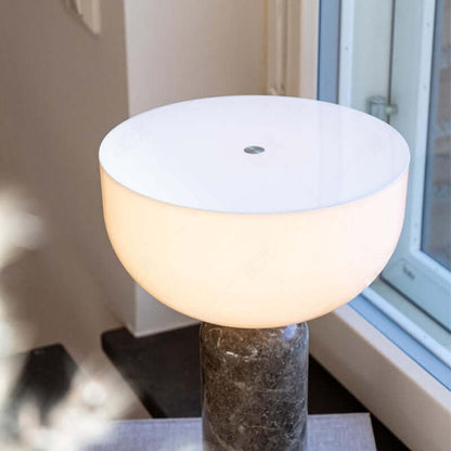 Contemporary Stone Table Lamp with Bright LED