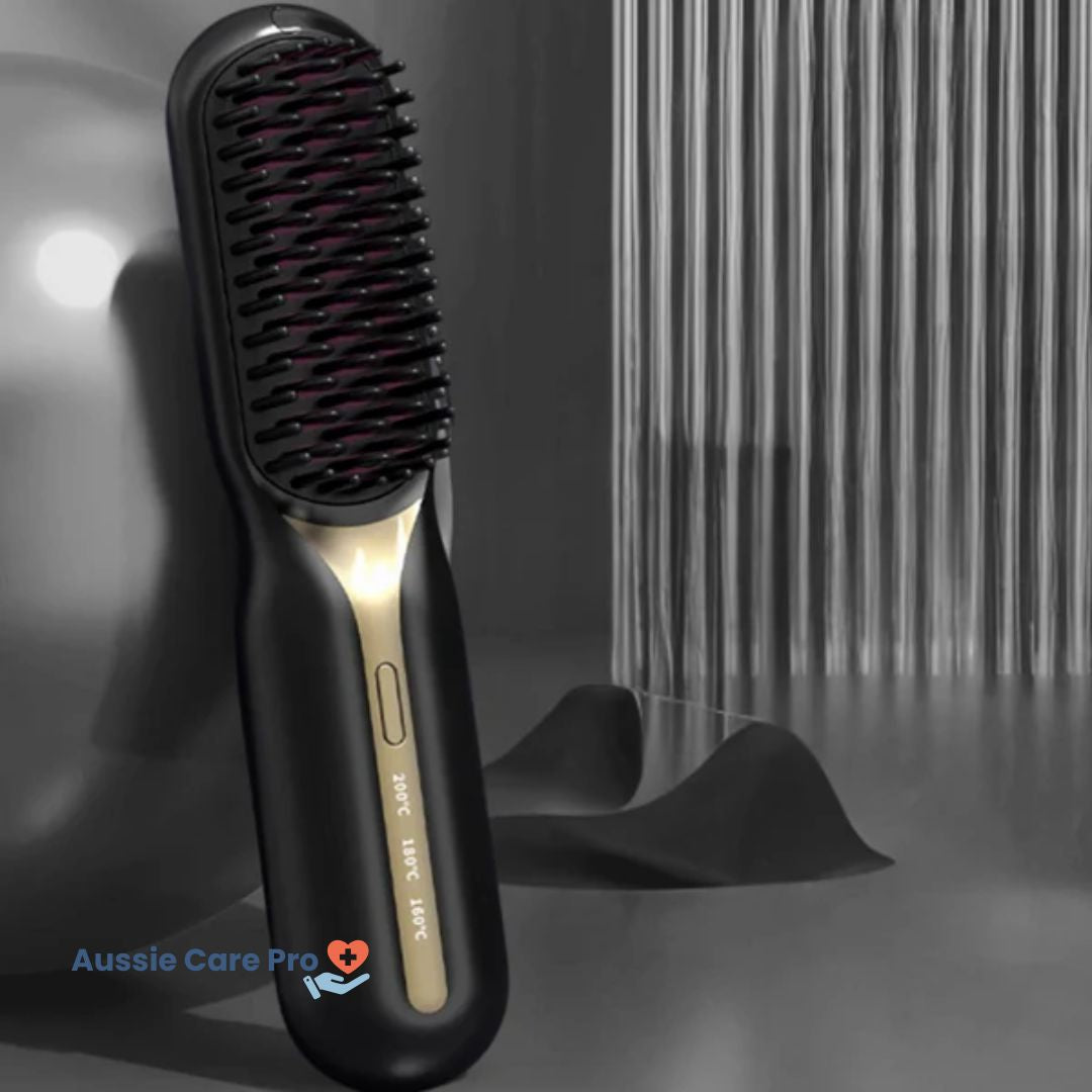 Compact Travel Hair Straightener Brush