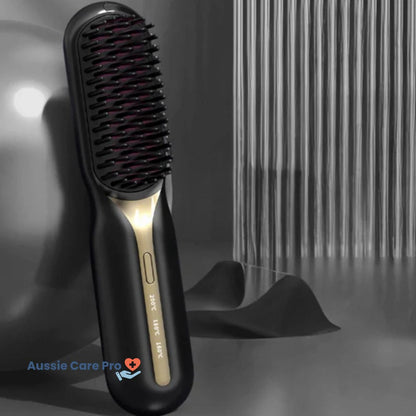 Compact Travel Hair Straightener Brush