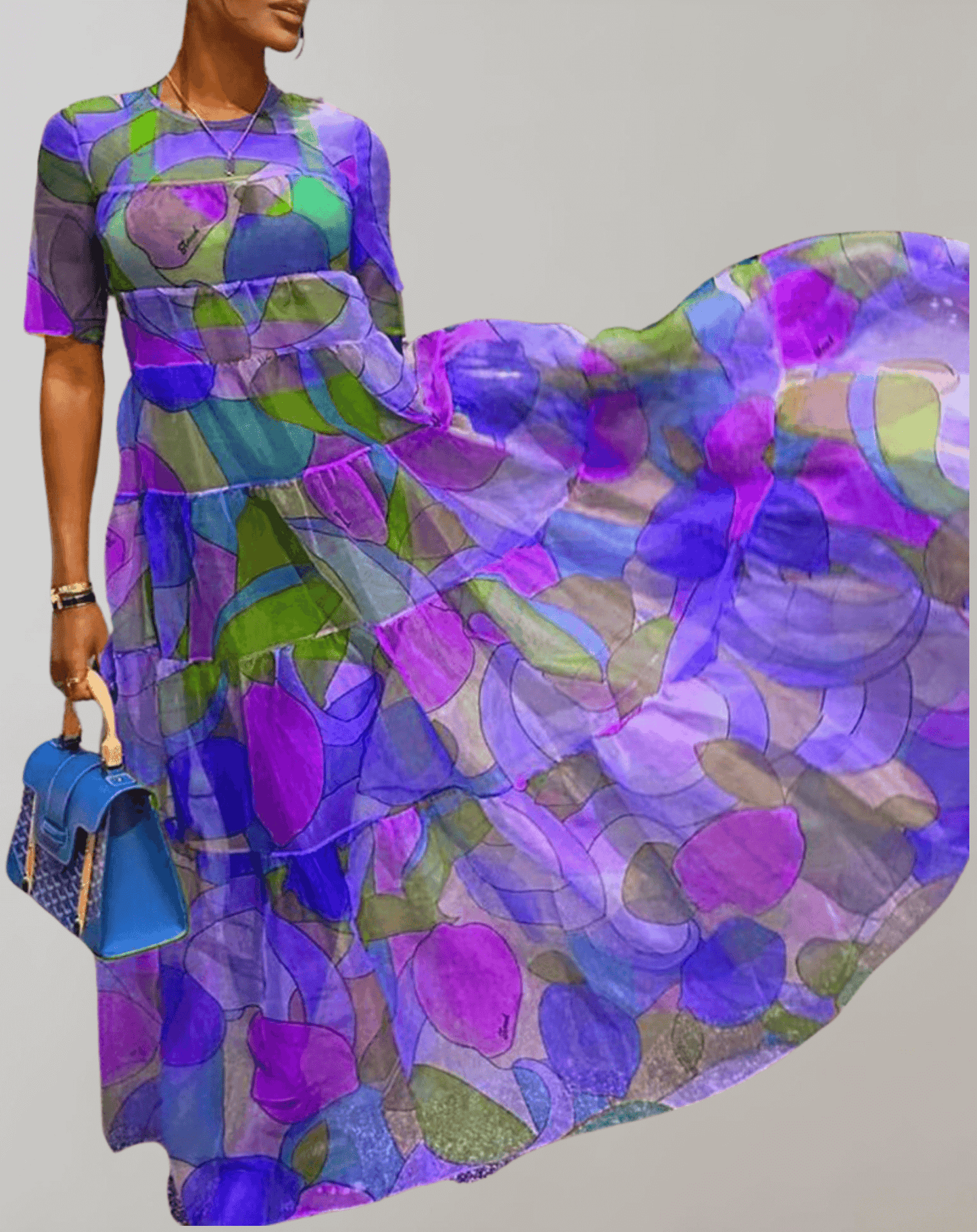 Ladies Floral Full Sleeve Dress - Luxivelle