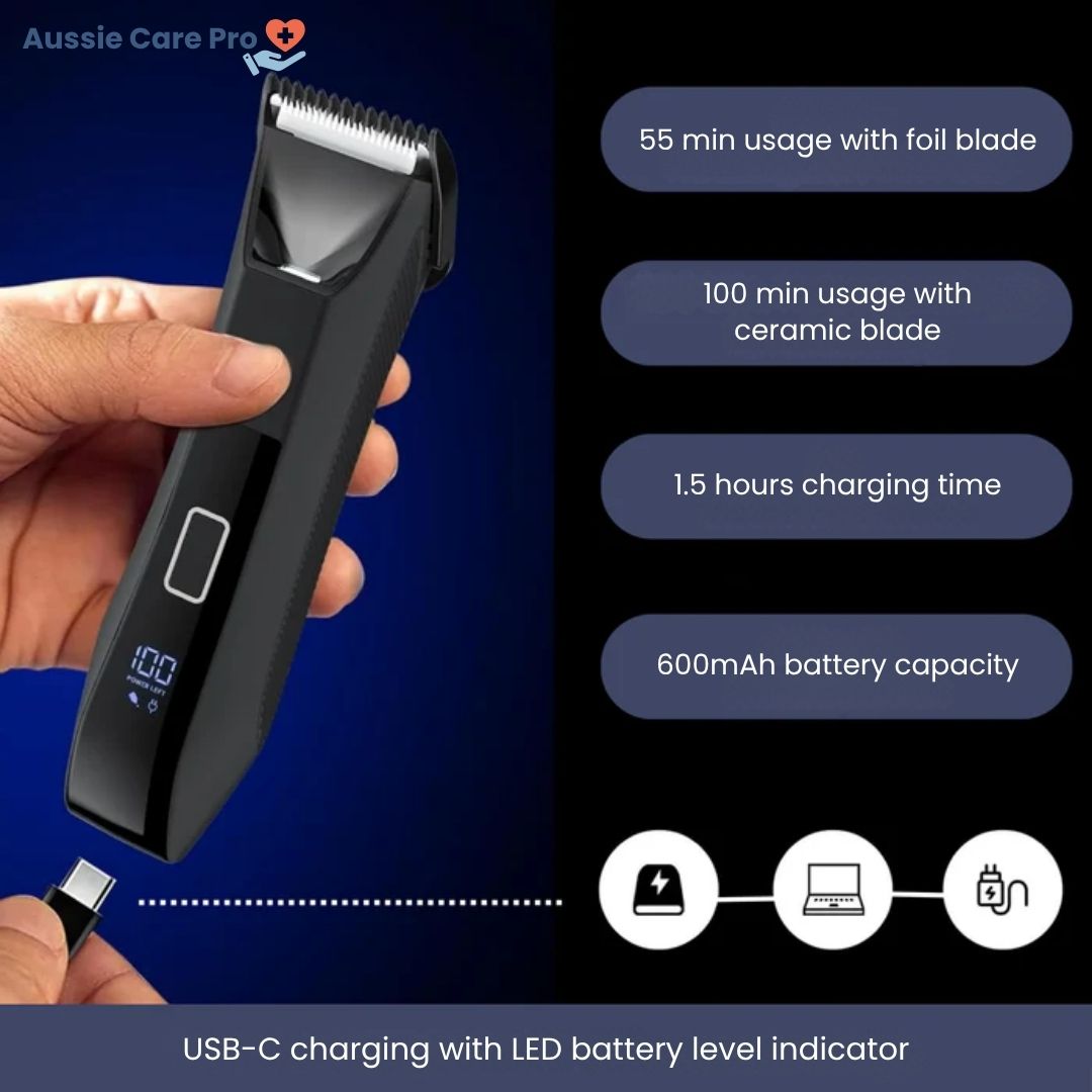 Advanced Men's Grooming Trimmer with Dual Edge Blades