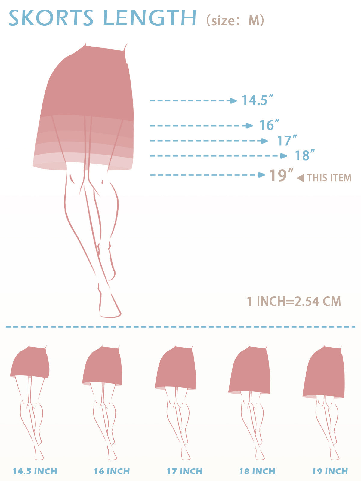 Fun Outdoor 19 High Waisted Skort UPF 50+ Protection