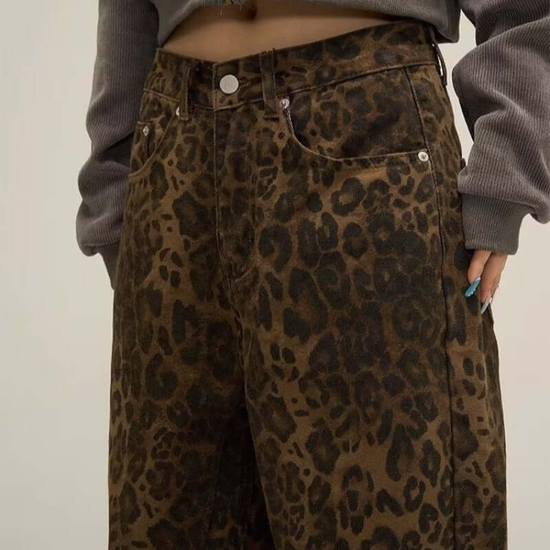 Fashionable Leopard Women's Stretch Jeans