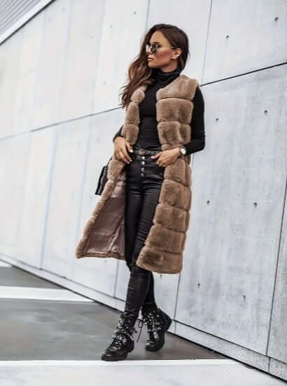 Luxurious Faux Fur Sleeveless Vest for Women - Luxivelle