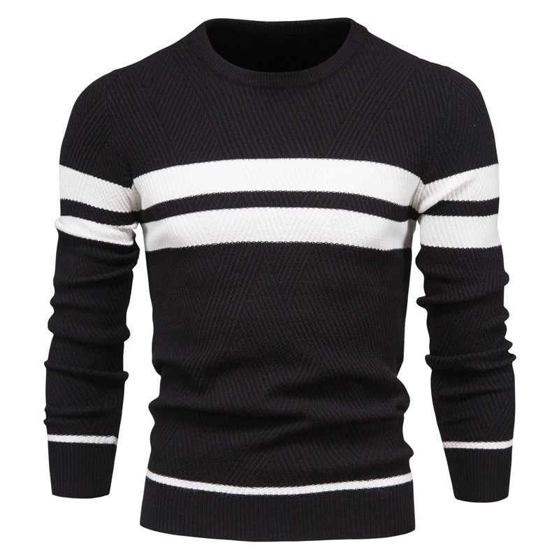 Relaxed Fit Horizontal Stripe Pullover