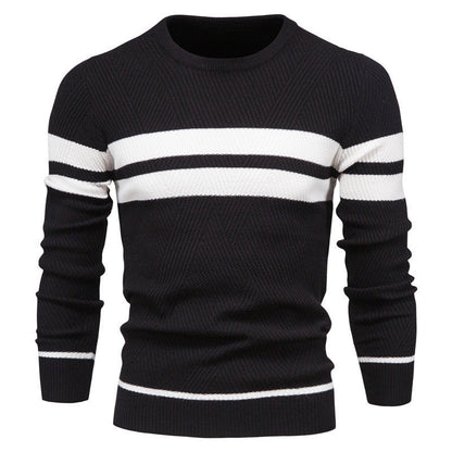 Relaxed Fit Horizontal Stripe Pullover