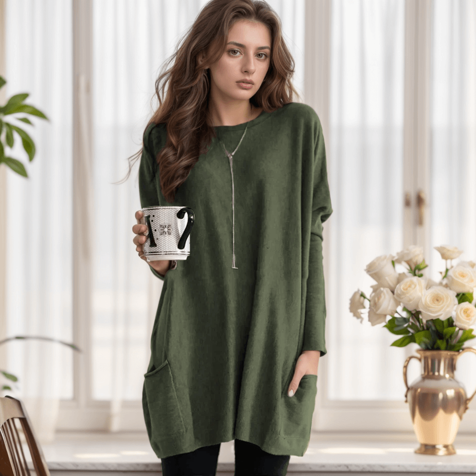 Large Soft Women's Crew Neck Sweater - Luxivelle