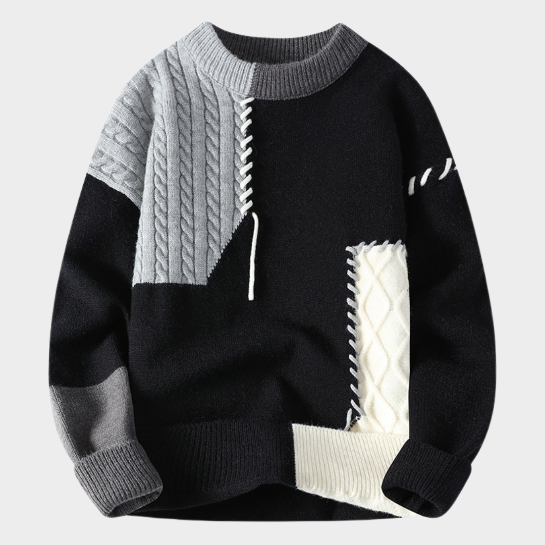 Colorful Quilted Sweatshirt