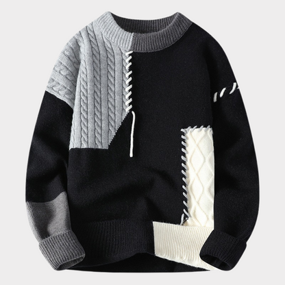 Colorful Quilted Sweatshirt