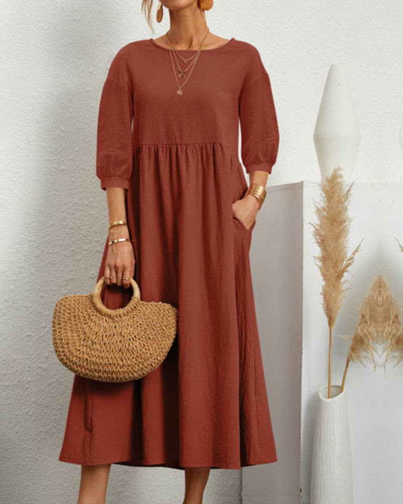 Loose Fit Bell Sleeve Dress
