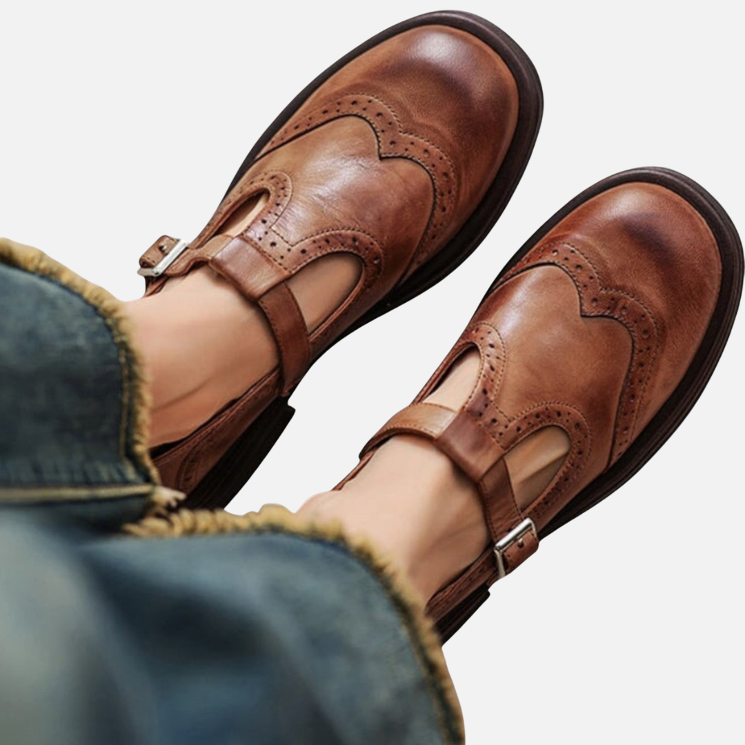 Adelaide | Women’s Leather T-Strap Mary Janes Flats