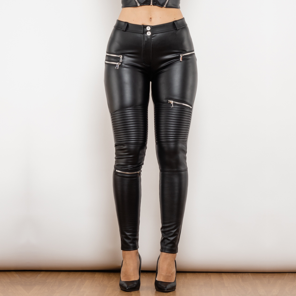 Women's Fitted Zipper Leggings Pants - Luxivelle