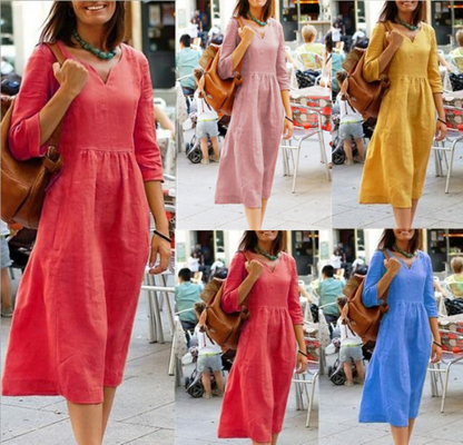 Lightweight Women's Summer Cotton Dress - Luxivelle