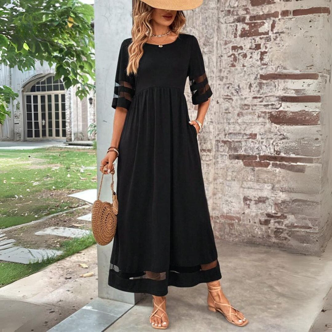 Flattering Belly Covering Summer Dress - Luxivelle
