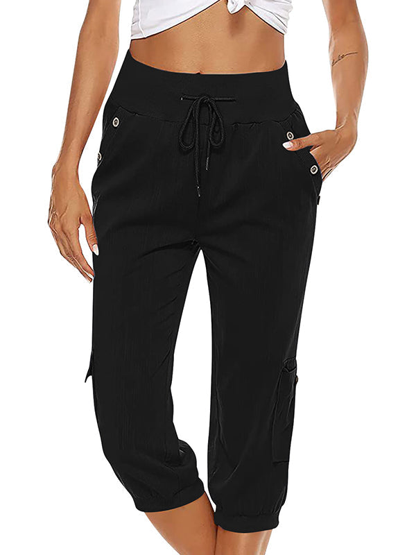 Lightweight Women's Summer Capri Pants Comfortable Cotton Blend