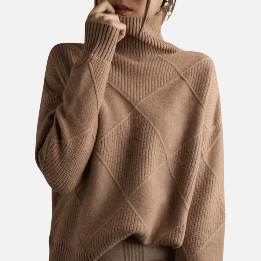 Women's Textured Turtleneck Sweater