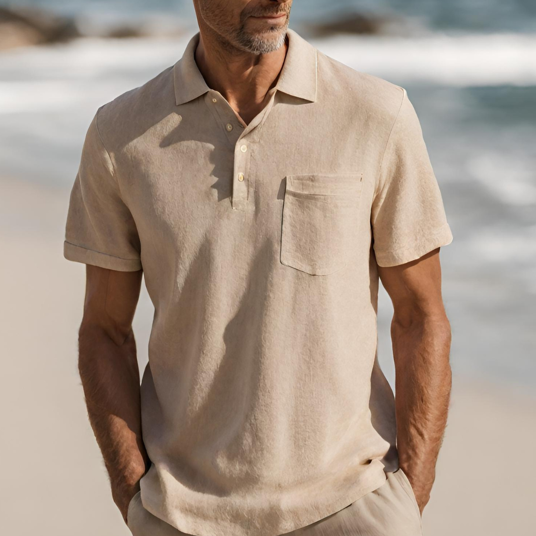 Men's Classic Cotton Polo Shirt Casual Comfortable Workwear Top