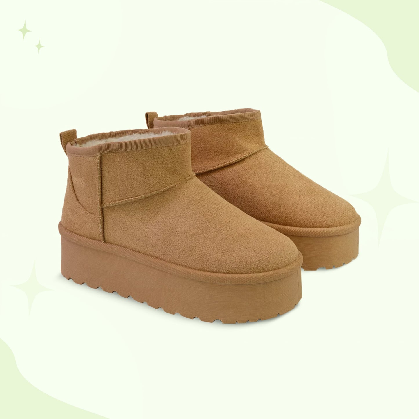 Cozy Fleece Ankle Boots - Thick Insulated Soles