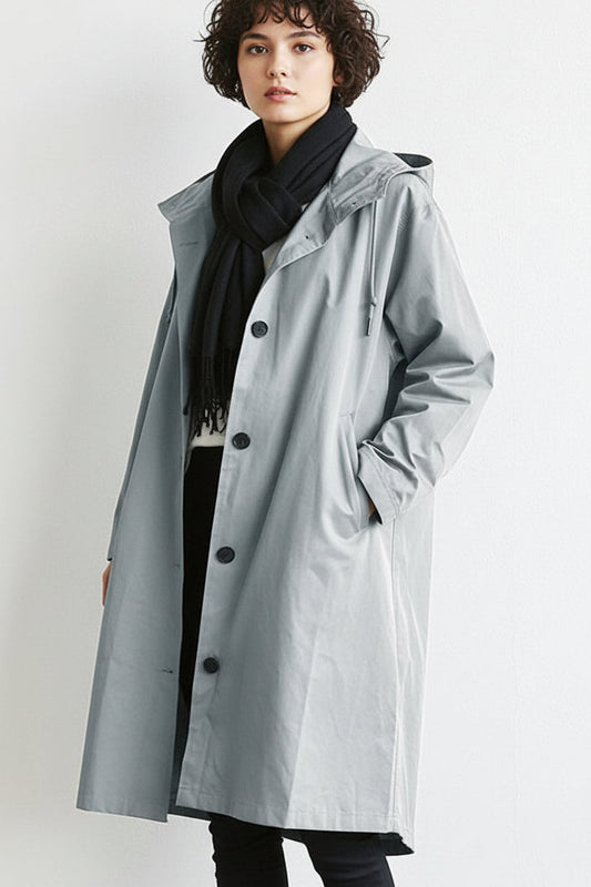 Waterproof Women's Raincoat with Hooded Design - Luxivelle
