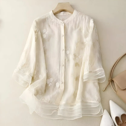 Pretty Flower Blouse for Ladies