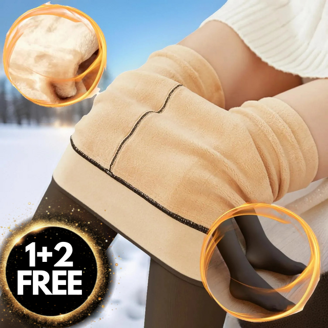 Frosty Luxe Fleece Lined Tights | Warm Winter Leggings-5